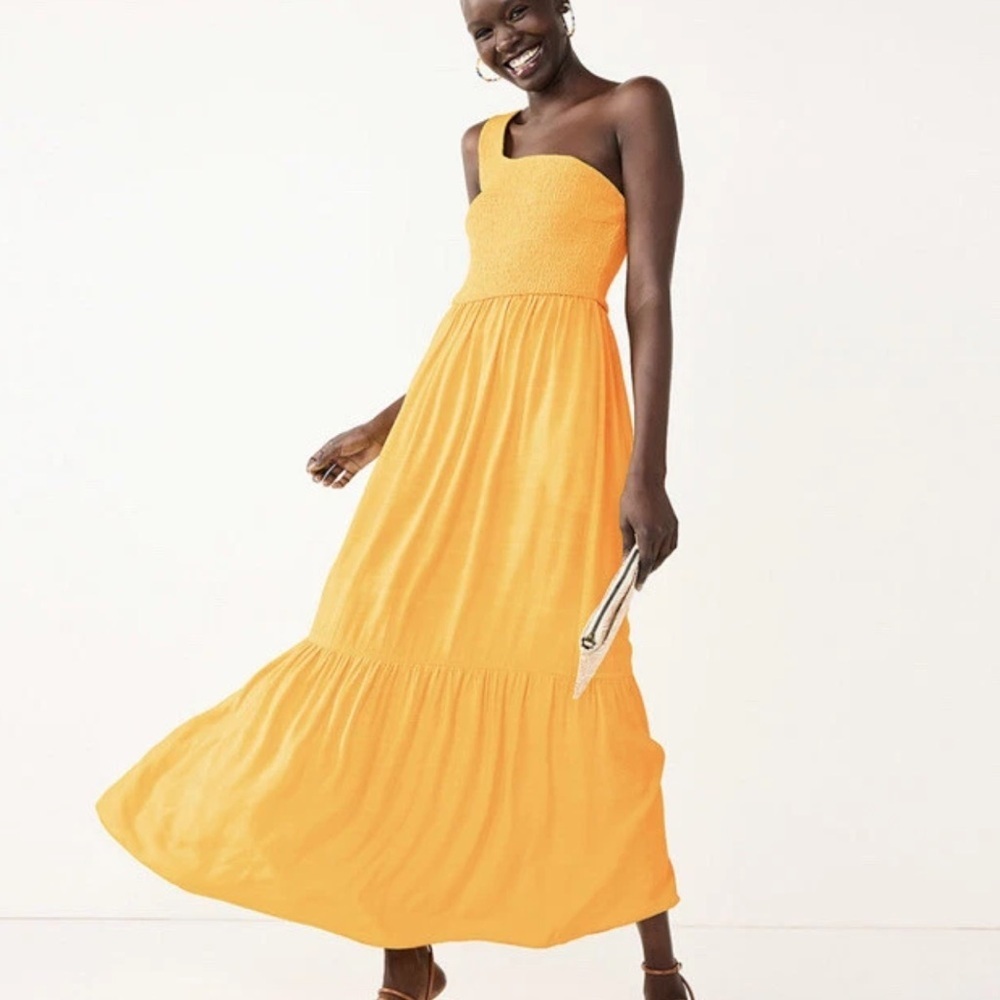 Nine West Yellow One-Shoulder Dress - Picture 4 of 14